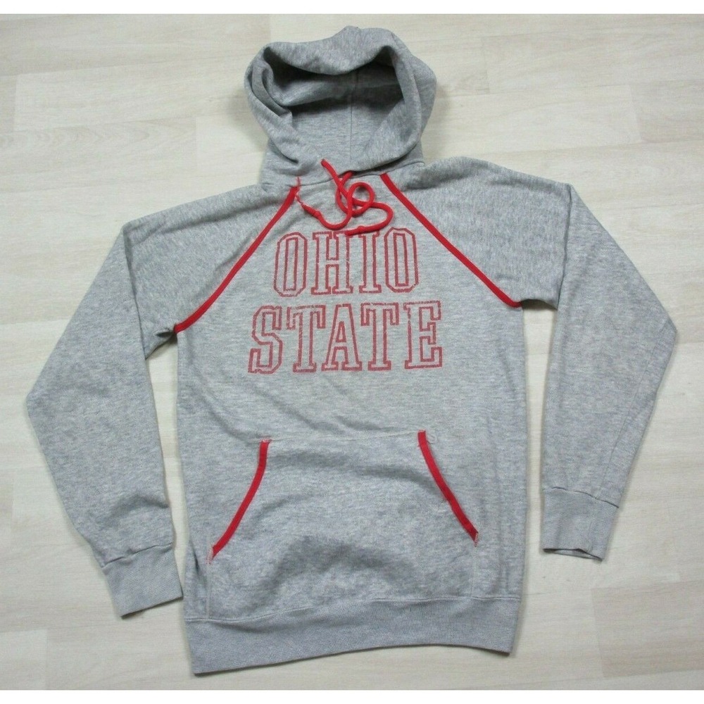 Vintage 1970's Ohio State Buckeyes Hoodie Rayon Blend Hooded Sweatshirt Hoodie M